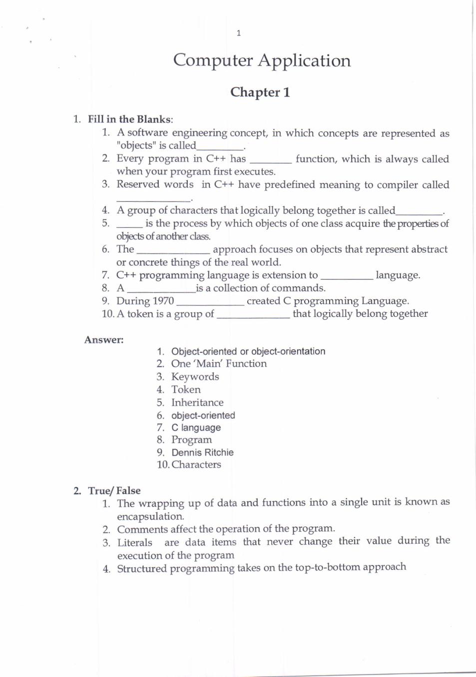 PSEB 12th Class Computer Application Question Bank (English Medium) - Page 1