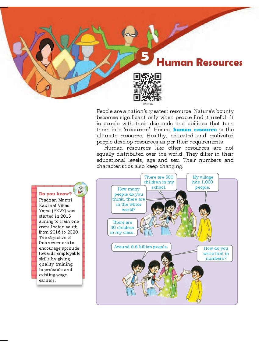 NCERT Book Class 8 Social Science (Geography) Chapter 5 Human Resources - Page 1