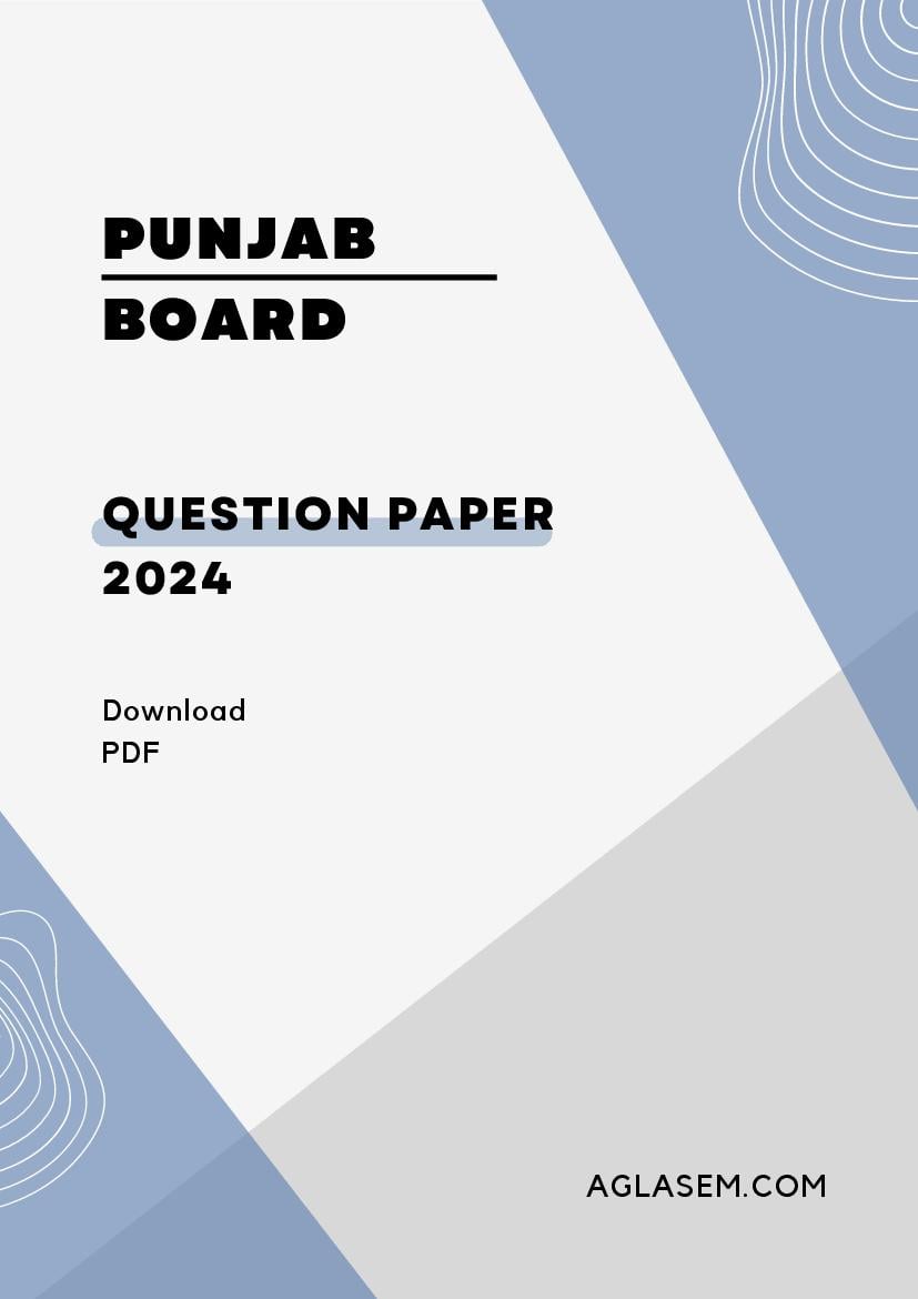 Punjab Board Class 9 Question Paper 2024 English - Page 1