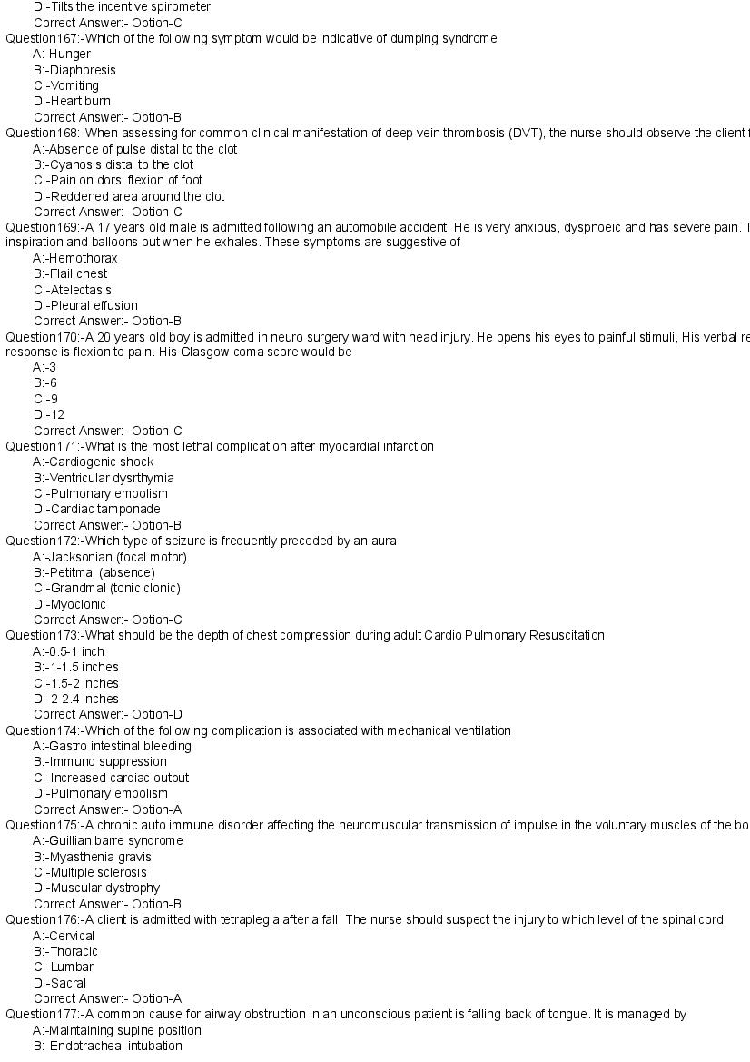Kerala PG Nursing 2020 Question Paper PDF with Answer Key
