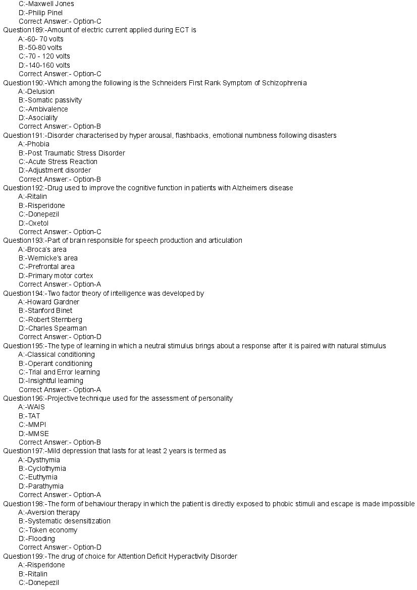 Kerala PG Nursing 2020 Question Paper PDF with Answer Key
