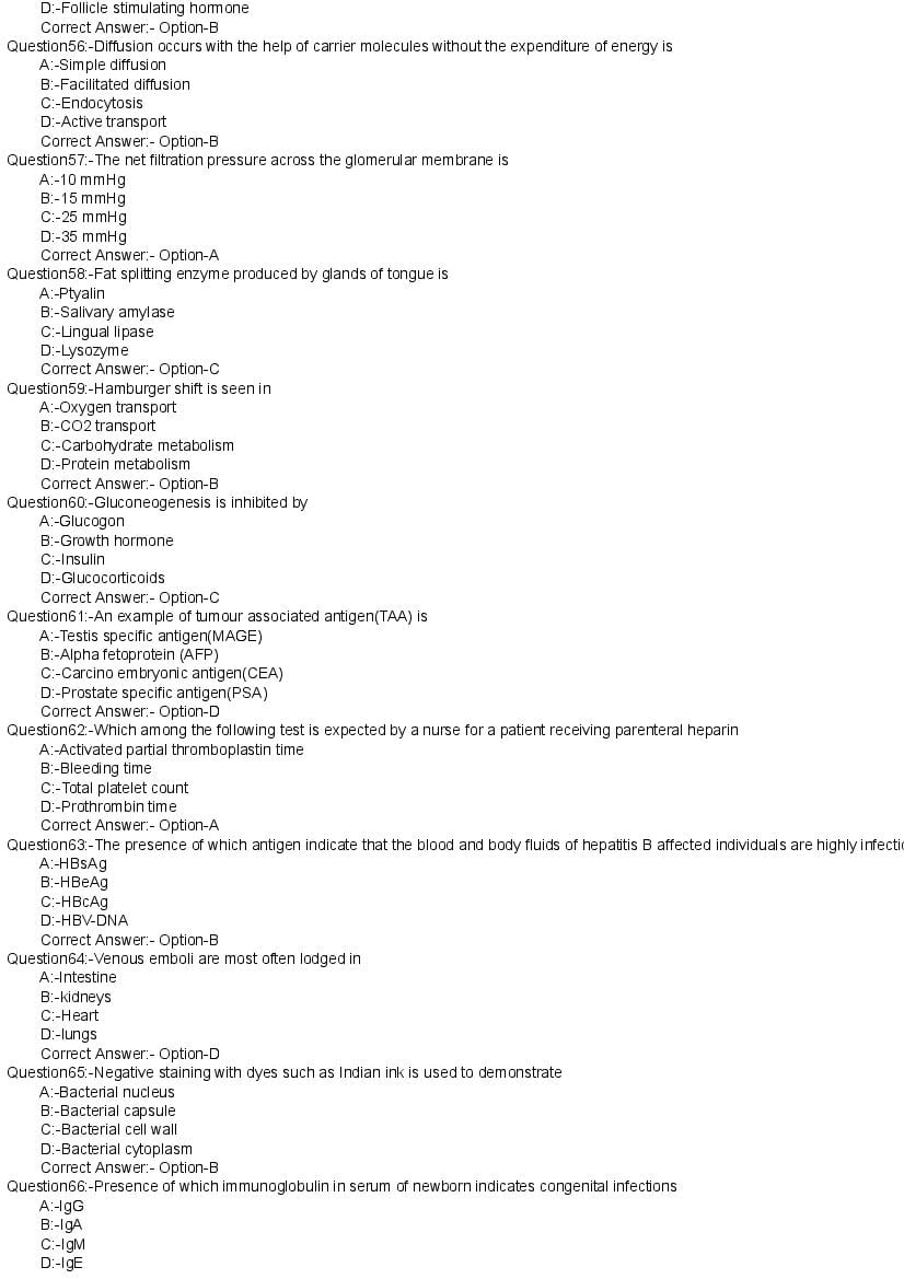 Kerala PG Nursing 2020 Question Paper PDF with Answer Key