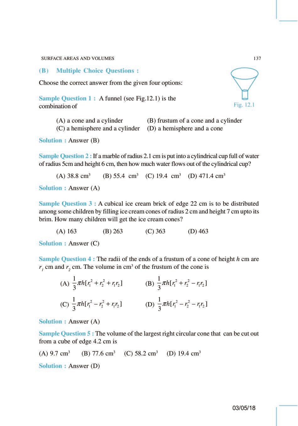 NCERT Book Class 10 Maths Chapter 12 Area Related To Circles