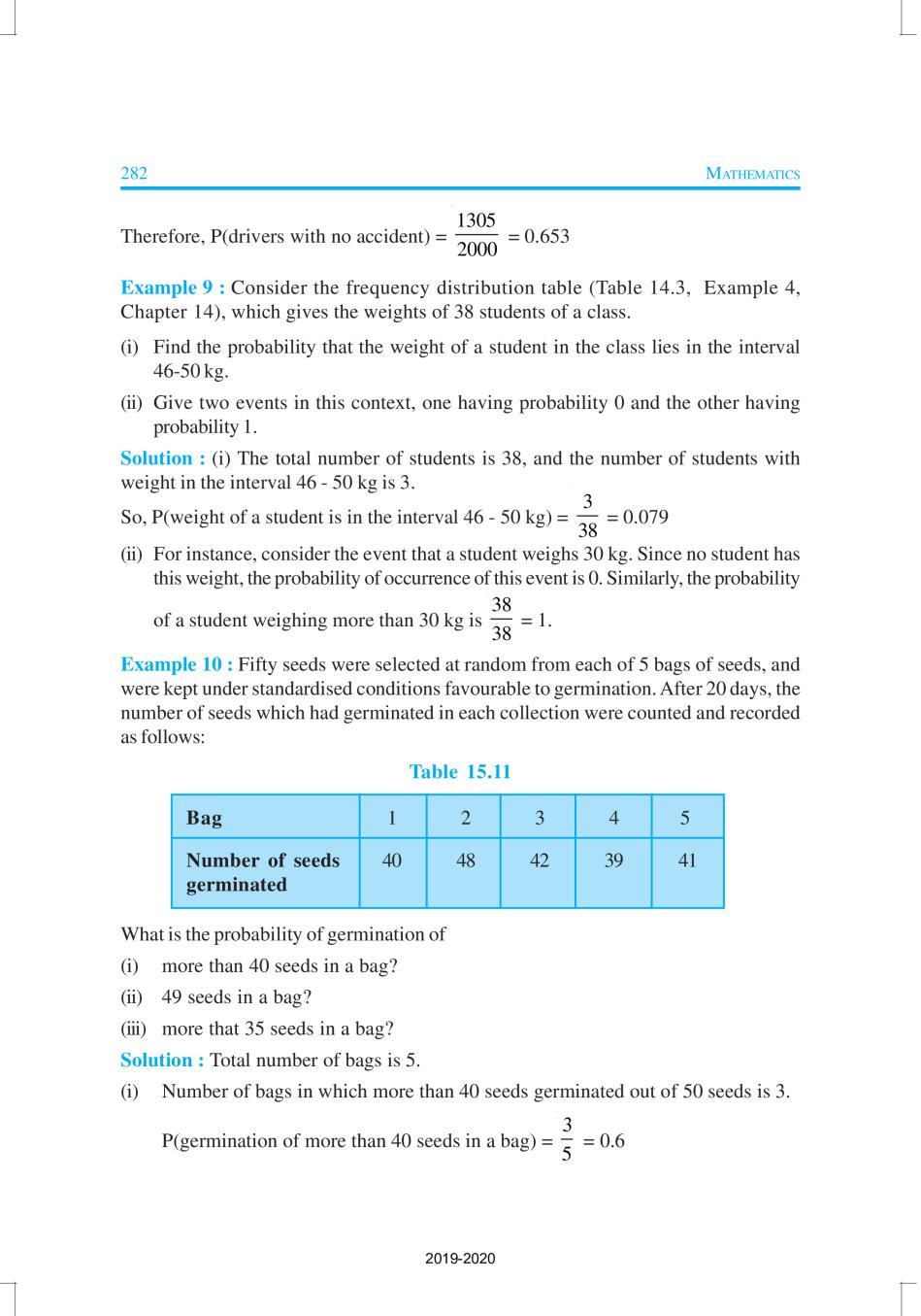 NCERT Book Class 9 Maths Chapter 15 Probability