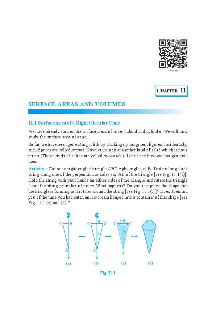 NCERT Book Class 9 Maths Chapter 11 Surface Area and Volume - Page 1