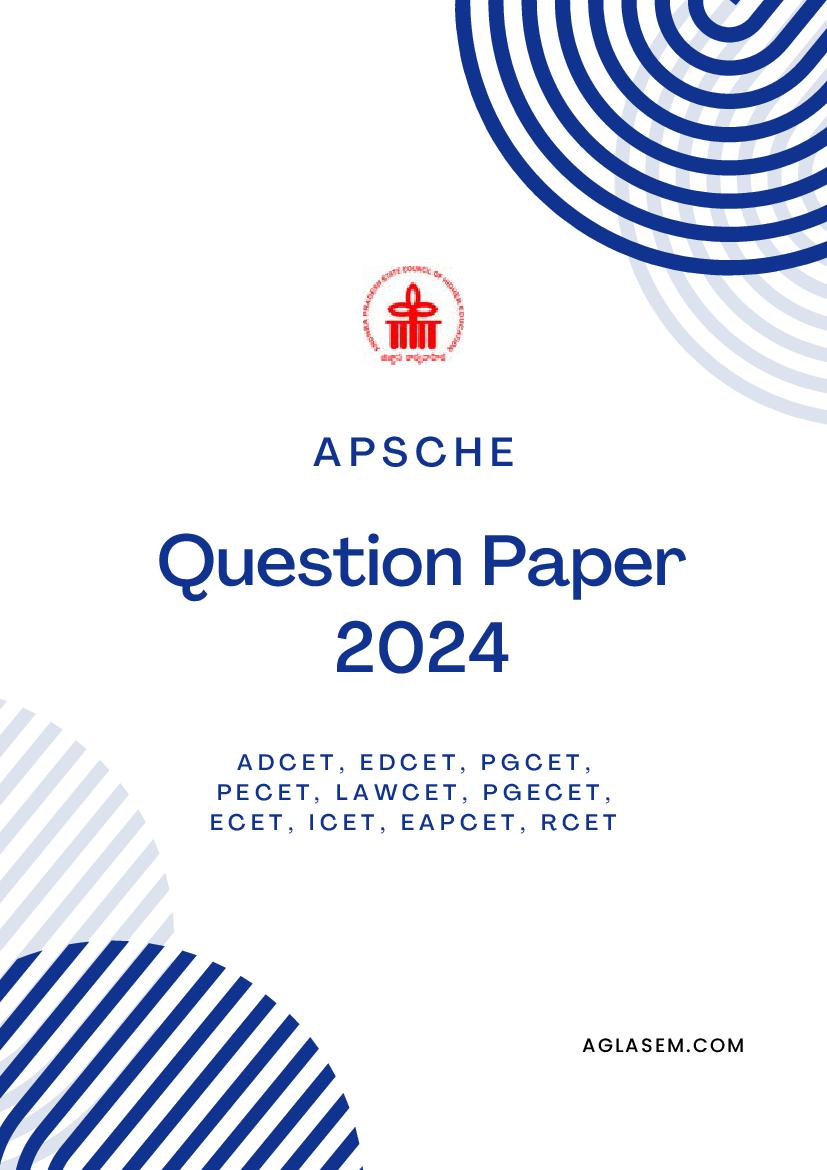 AP ECET 2024 Question Paper with Answer Key Pharmacy - Page 1