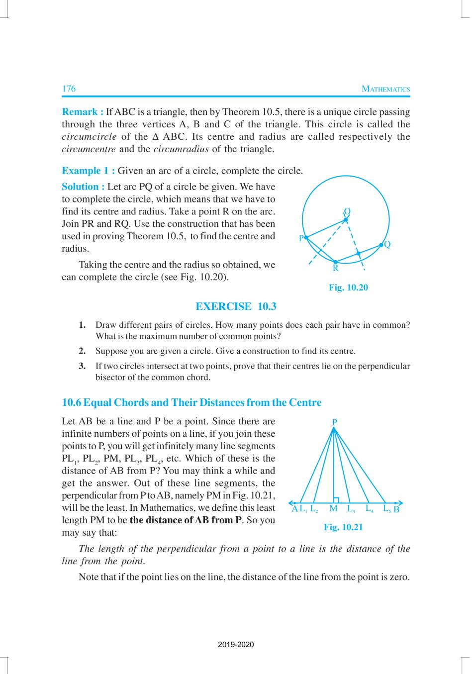 Ncert Book Class 9 Maths Chapter 10 Circles 
