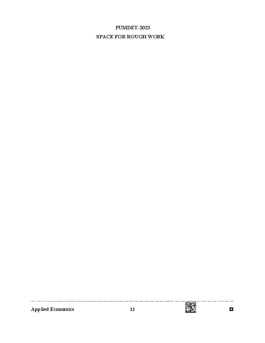 PUMDET 2023 Question Papers PDF (10 Papers, 9 July Exam)