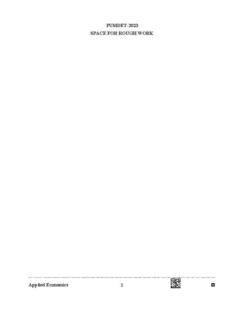 PUMDET 2023 Question Papers PDF (10 Papers, 9 July Exam)