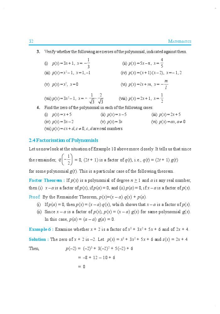 Ncert Book Class 9 Maths Chapter 2 Polynomials Pdf 