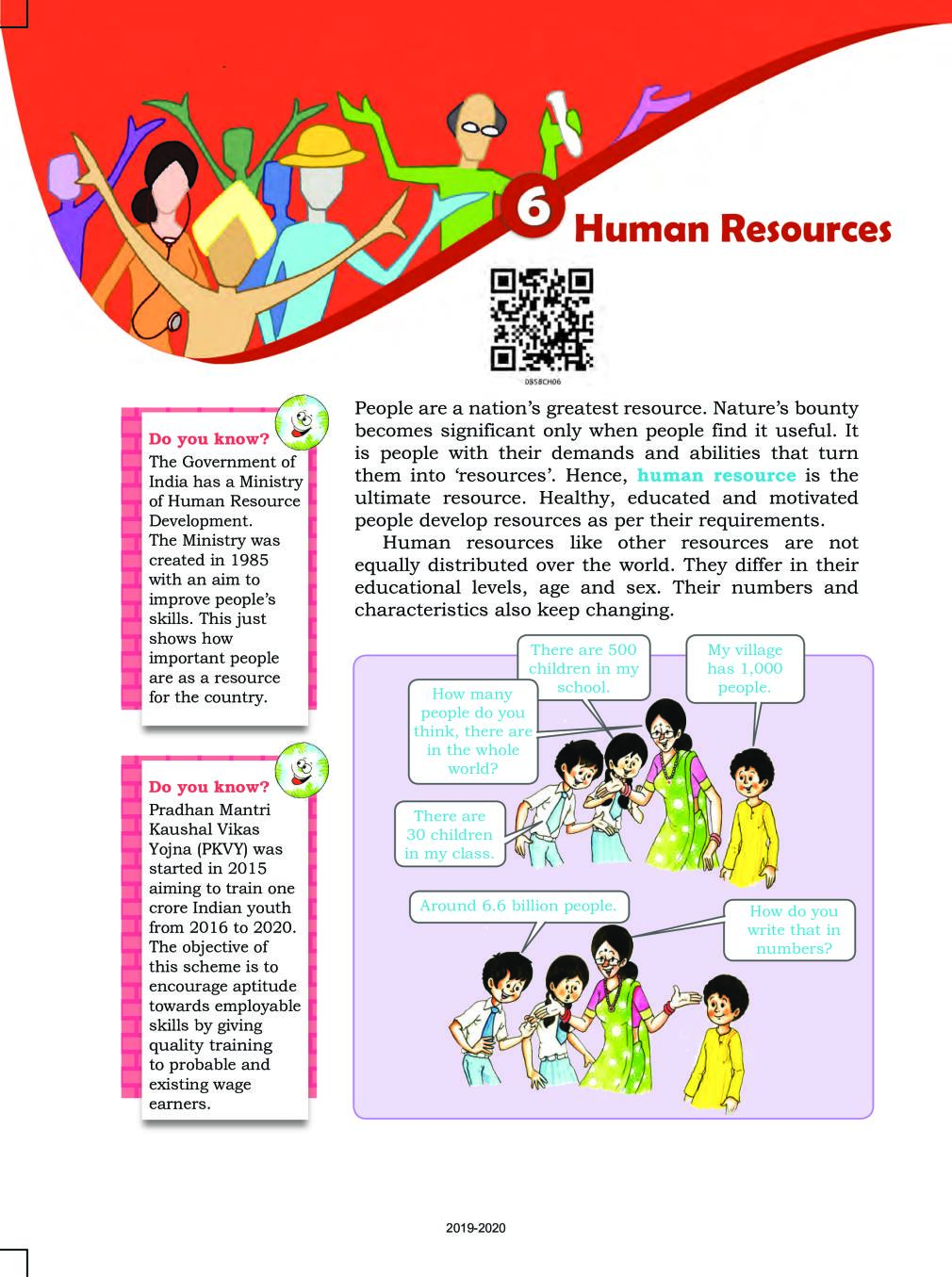 NCERT Book Class 8 Social Science Geography Chapter 6 Human Resources 