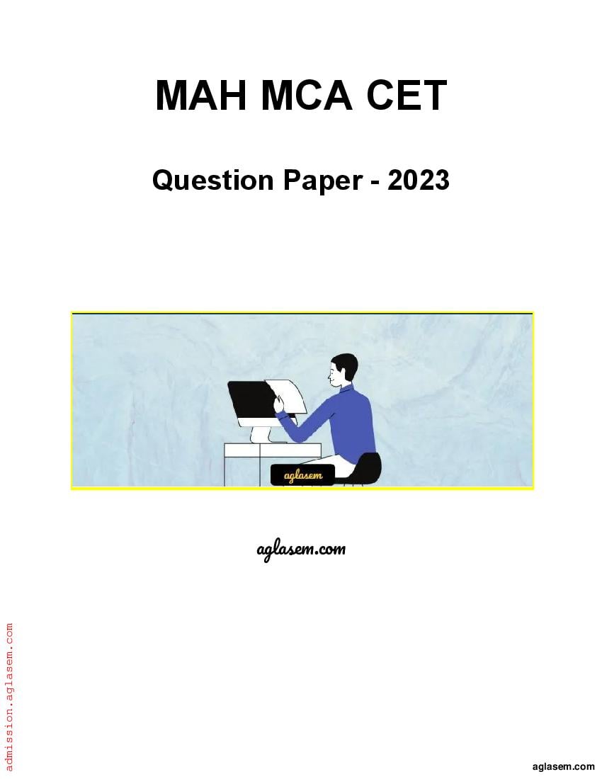 MAH MCA CET 2023 Question Paper - Page 1