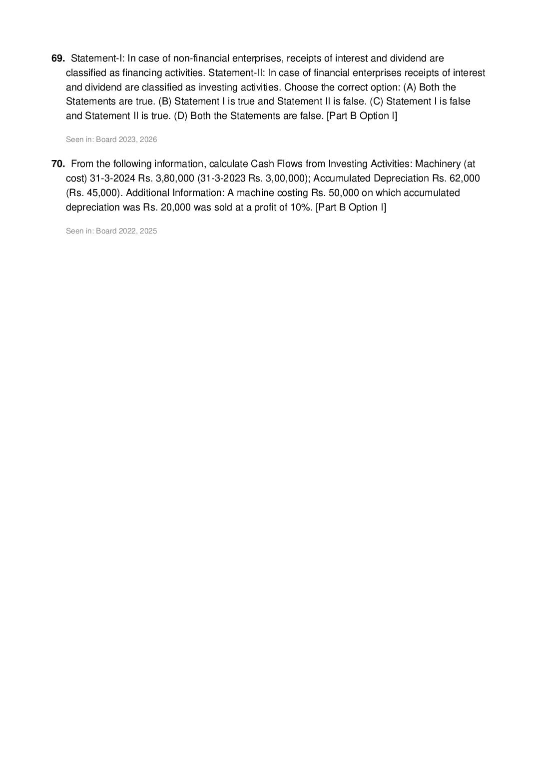 CBSE Class 12 Accountancy Important Questions 2027 (PDF)