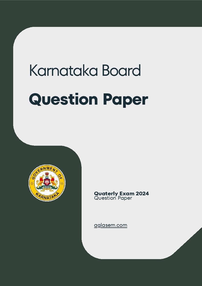 Karnataka 2nd PUC Quarterly Exam Question Paper 2024 Kannada - Page 1