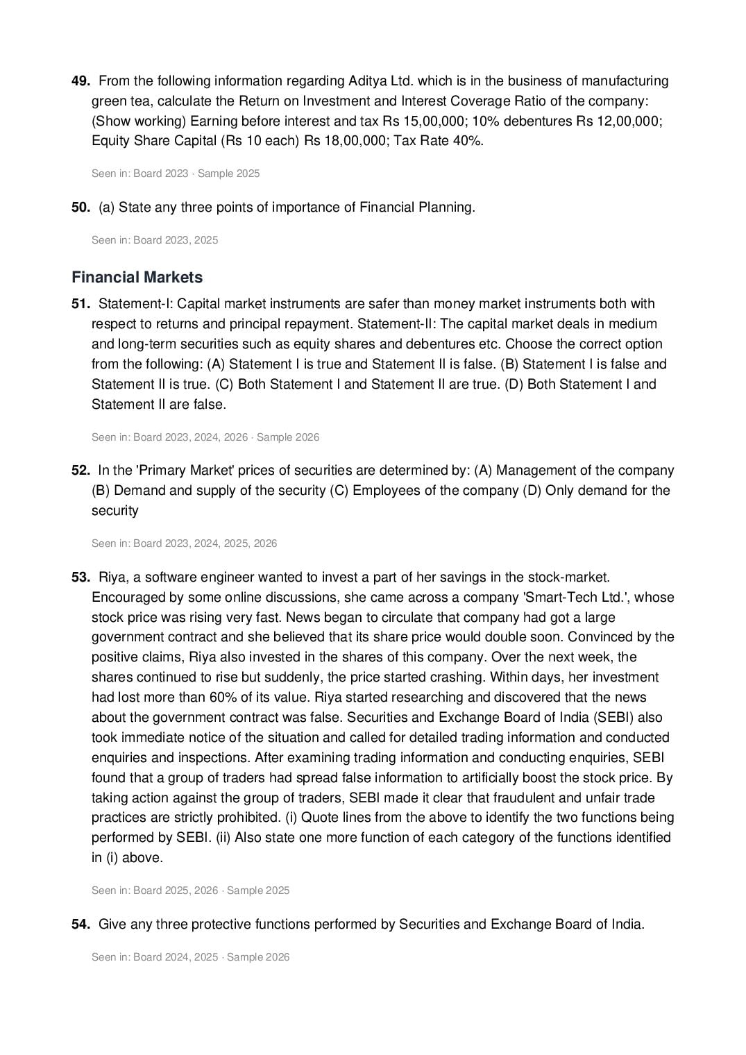 CBSE Class 12 Business Studies Important Questions 2027 (PDF)