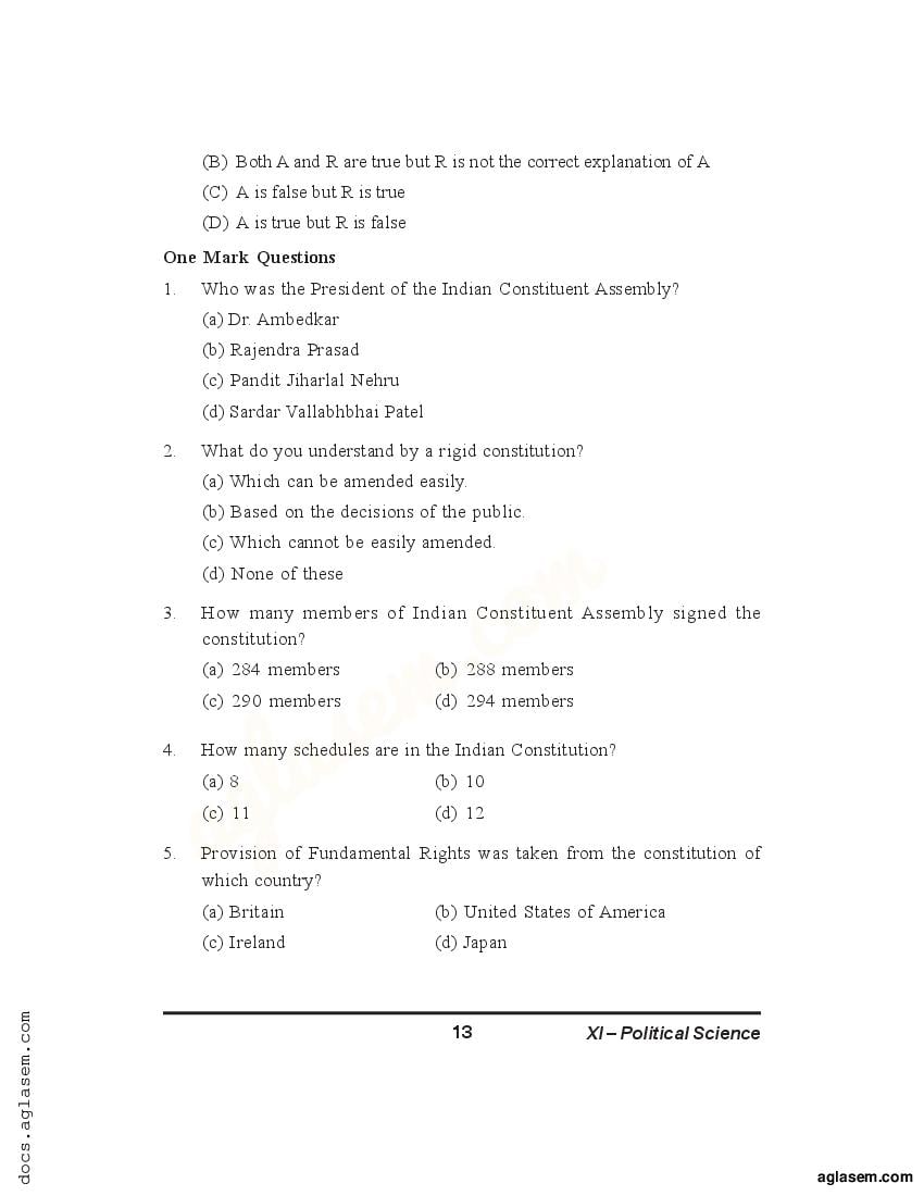 Class 11 Political Science Notes for Constitution (PDF) - Study ...