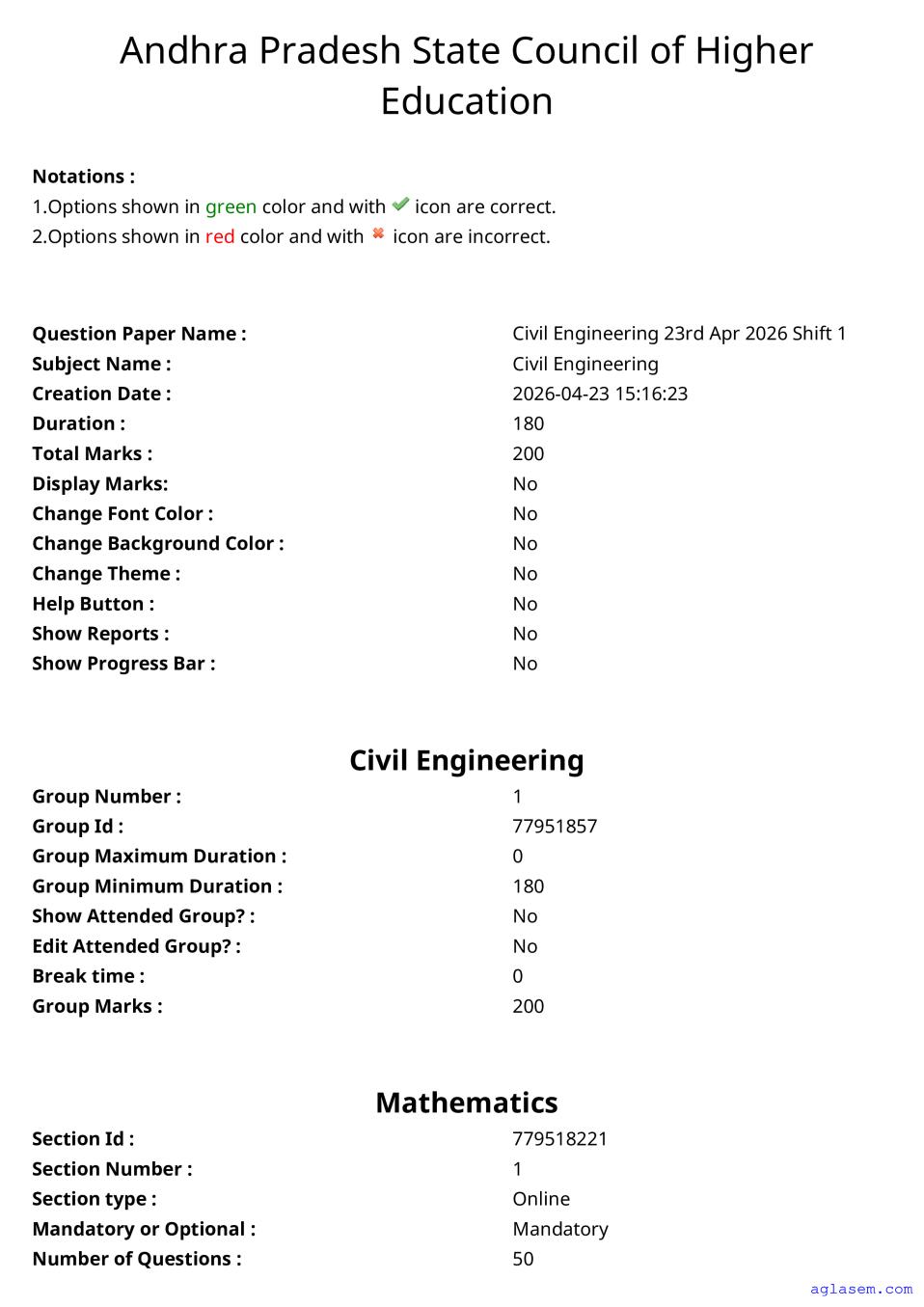 AP ECET 2026 Question Paper Civil Engineering - Page 1 of 90