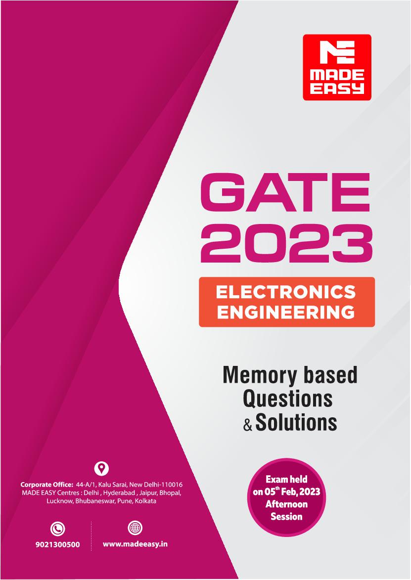 GATE 2023 Question Paper with Solutions - EC - by Made Easy - Page 1