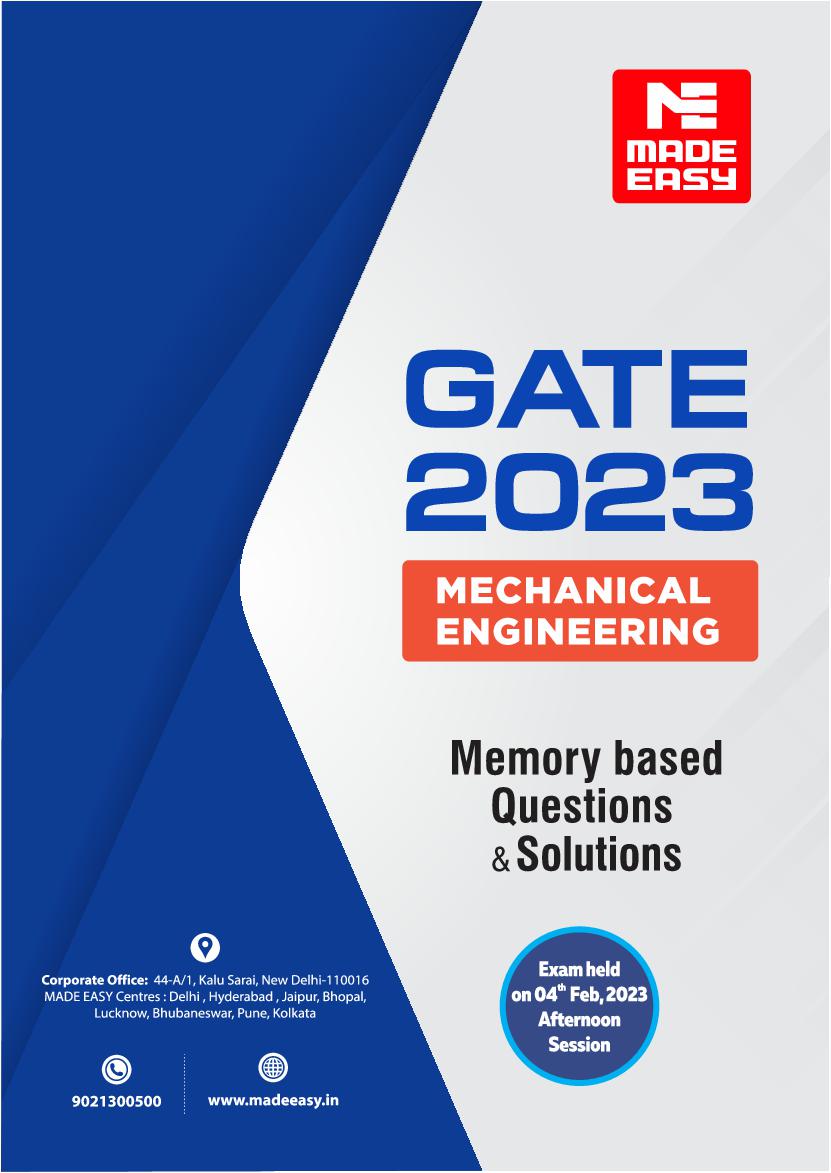 GATE 2023 Question Paper with Solutions - ME - by Made Easy - Page 1
