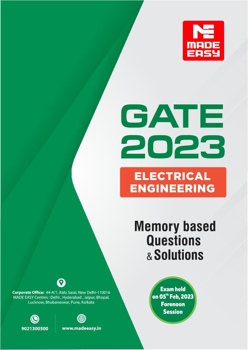 GATE 2023 Question Paper with Solutions - EE - by Made Easy - Page 1
