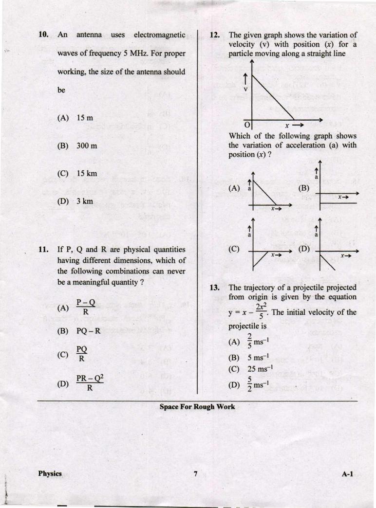KCET 2019 Question Paper PDF with Answer Key (4 Papers)