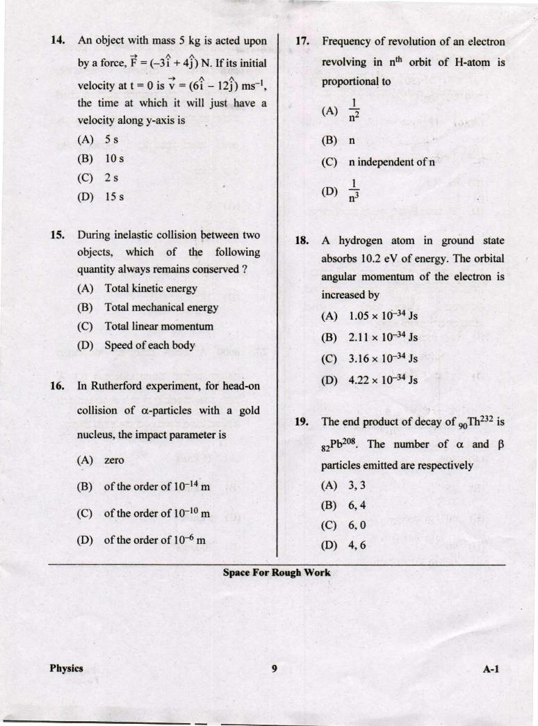 KCET 2019 Question Paper PDF with Answer Key (4 Papers)