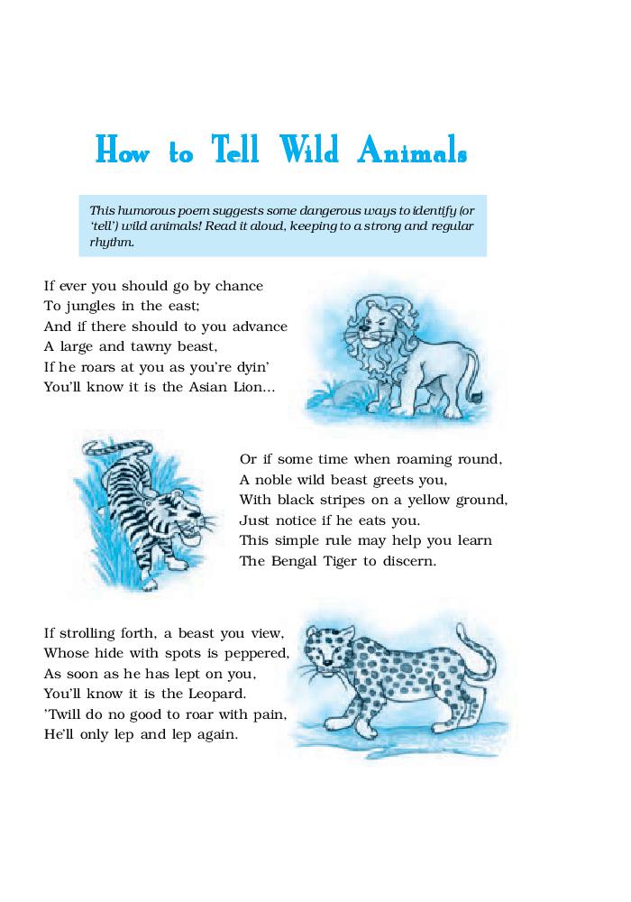 Class 10 English How To Tell Wild Animals Question Answer Byjus Ideas Of Europedias