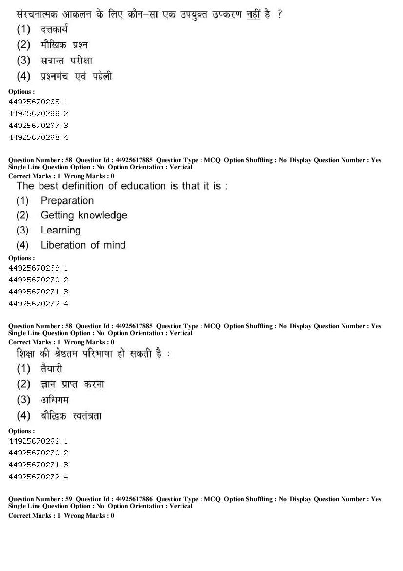 IGNOU B.Ed. Entrance Test Sample Paper 2022