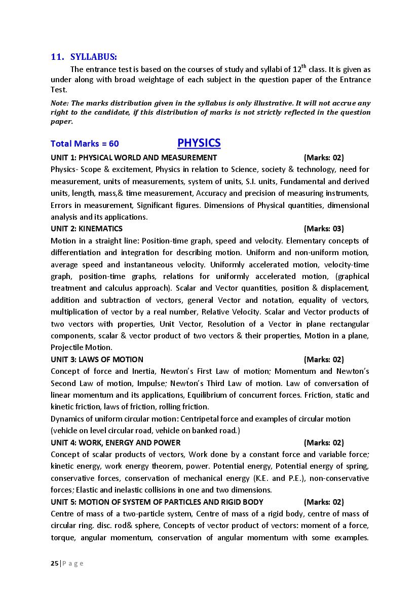 JKBOPEE B.Sc Nursing 2022 Syllabus - Page 1