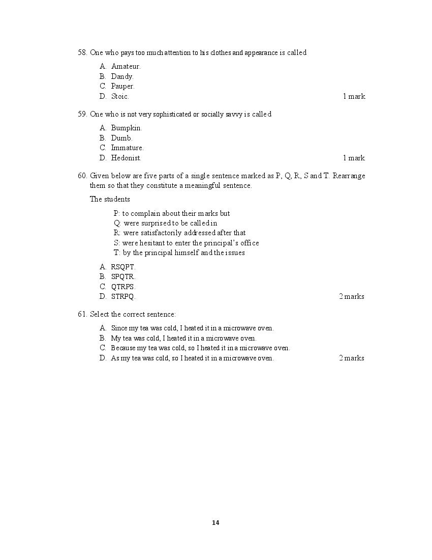 ACET 2020 Question Papers PDF with Solutions (February, October)