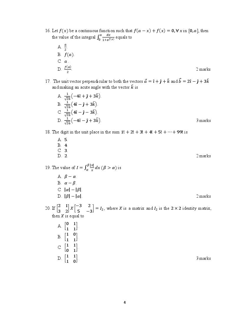 ACET 2020 Question Papers PDF with Solutions (February, October)