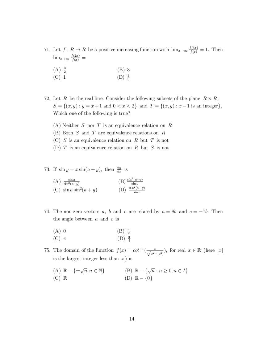 CUSAT CAT 2017 Question Papers PDF (B.Tech, LET, Law, PG: 27 Papers)