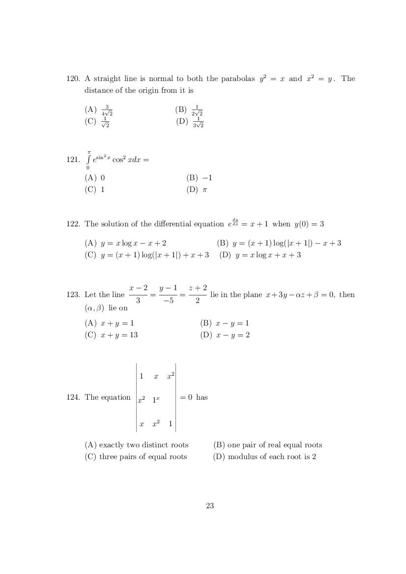 CUSAT CAT 2017 Question Papers PDF (B.Tech, LET, Law, PG: 27 Papers)