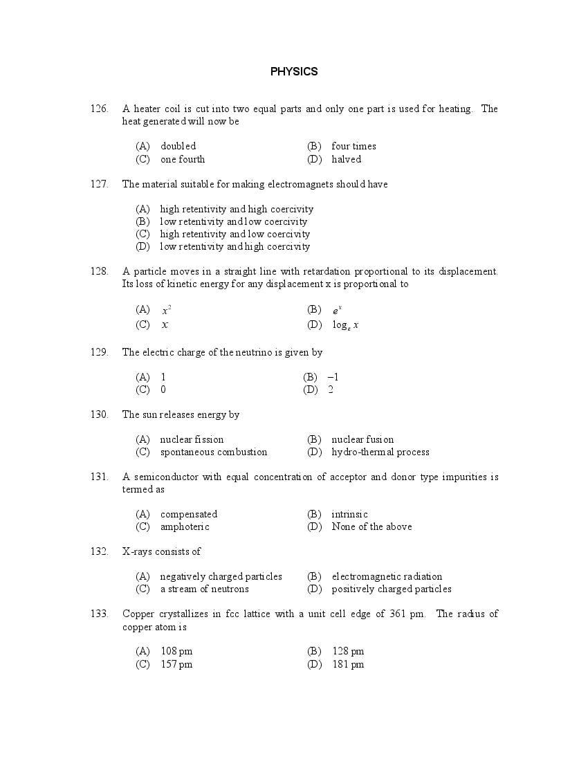 CUSAT CAT 2017 Question Papers PDF (B.Tech, LET, Law, PG: 27 Papers)