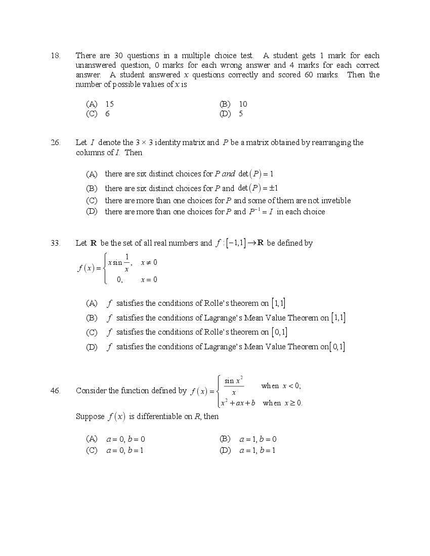 CUSAT CAT 2017 Question Papers PDF (B.Tech, LET, Law, PG: 27 Papers)