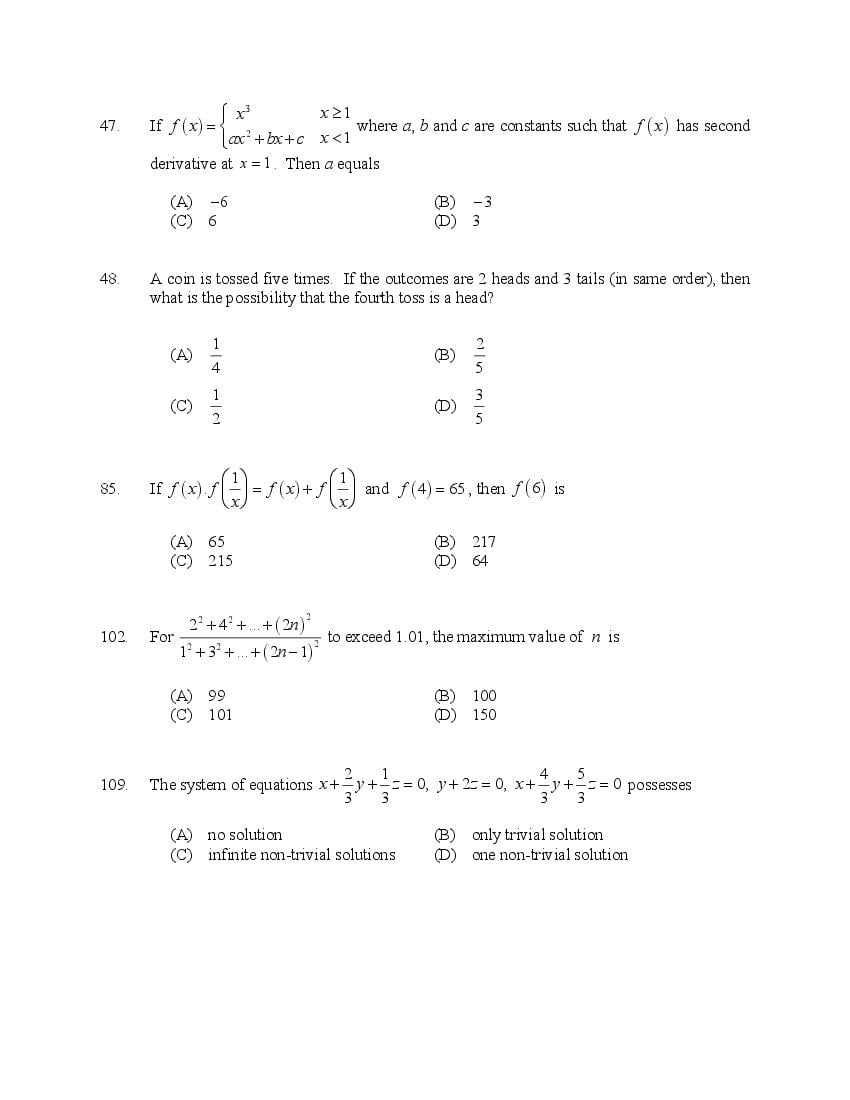 CUSAT CAT 2017 Question Papers PDF (B.Tech, LET, Law, PG: 27 Papers)