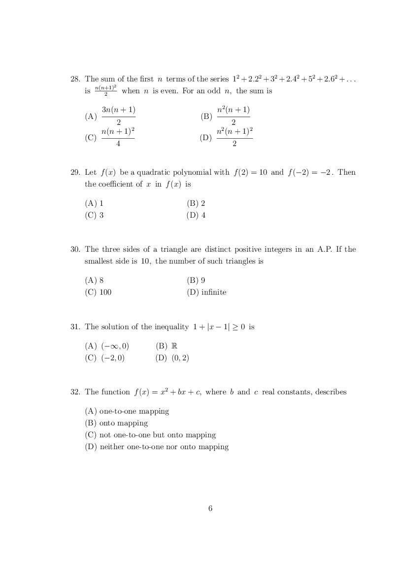 CUSAT CAT 2017 Question Papers PDF (B.Tech, LET, Law, PG: 27 Papers)