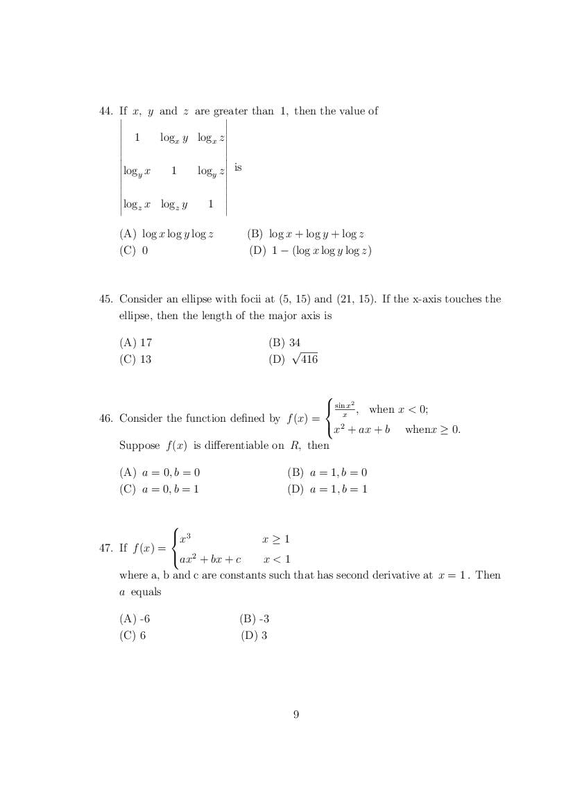 CUSAT CAT 2017 Question Papers PDF (B.Tech, LET, Law, PG: 27 Papers)