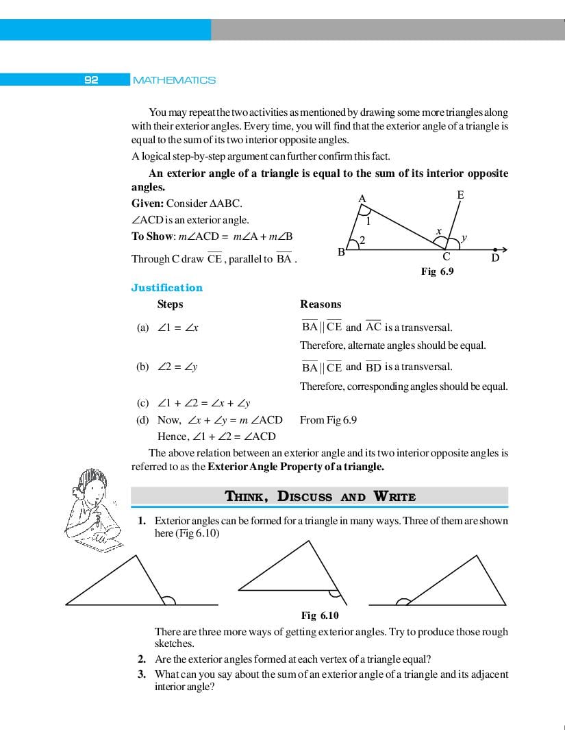 NCERT Book Class 7 Maths Chapter 6 The Triangle And Its Properties