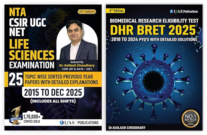 IFAS CSIR NET Life Science & DHR-ICMR Life Science PYQ Combo Book