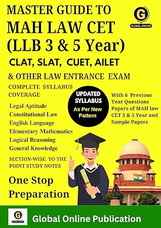 Master Guide to MAH Law CET (LLB 3 & 5 Year) CLAT SLAT CUET AILET & Other Law Entrance Exams