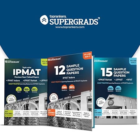 Toprankers Supergrads IIM IPMAT Preparation Books - Set of 3 (Topic-wise PYQs)