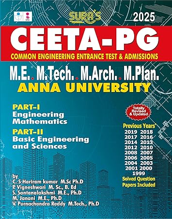 SURA'S CEETA-PG M.E/M.Tech/M.Arch/M.Plan Anna University Entrance Exam Book 2025 (English)