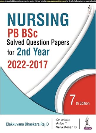 Nursing PB BSc Solved Question Papers for 2nd Year (2022-2017)