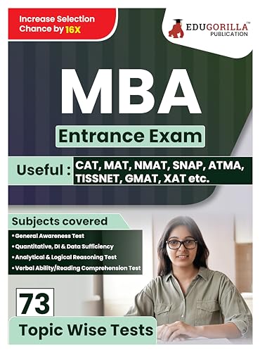 MBA Entrance Exam: 73 Topic-wise Solved Tests (CAT, MAT, NMAT, ATMA, etc.) (EduGorilla)