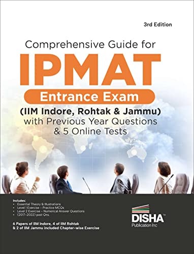 Disha Comprehensive Guide for IPMAT (IIM Indore, Rohtak & Jammu) with PYQs & 5 Online Tests - 3rd Ed