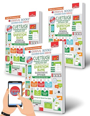 Oswaal NTA CUET (UG) Question Bank Quantitative Aptitude, General Awareness & Logical Reasoning (Set of 3)