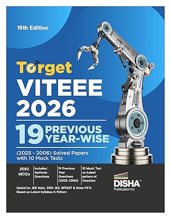 Disha Target VITEEE 2026 - 19 Year Solved Papers + 10 Mock Tests 15th Ed