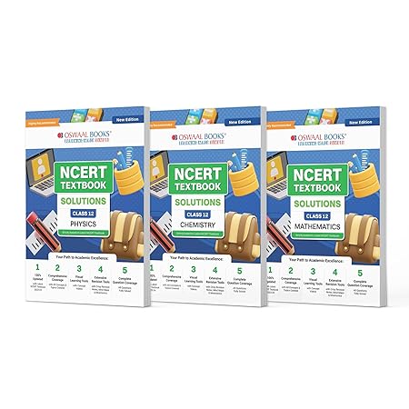 Oswaal NCERT Textbook Solutions Class 12 PCM (Set of 3)