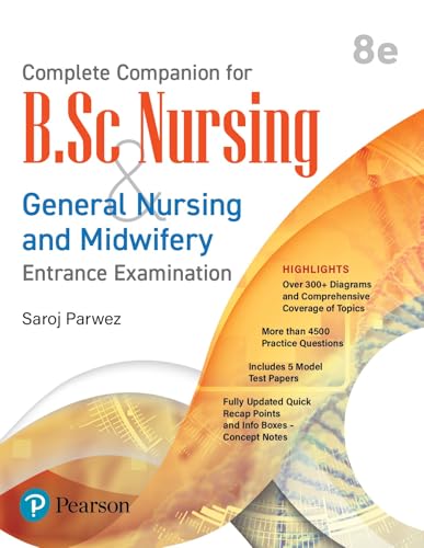 Pearson Complete Companion for BSc Nursing & GNM Entrance Examination, 8th Edition